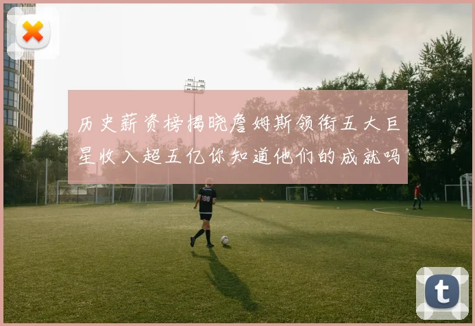 历史薪资榜揭晓詹姆斯领衔五大巨星收入超五亿你知道他们的成就吗